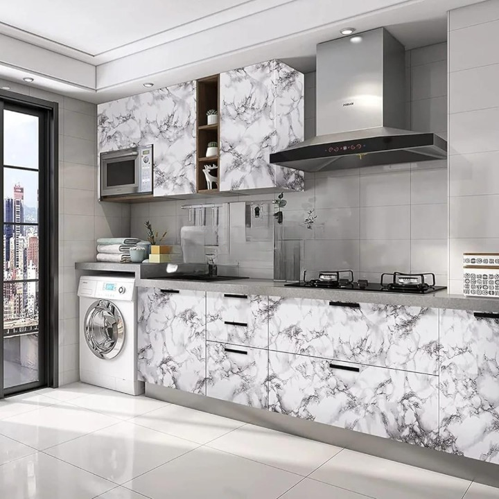 White Marble Sheet Sticker