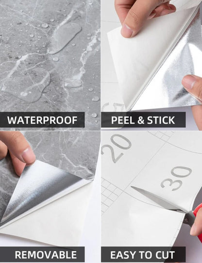 White Marble Sheet Sticker