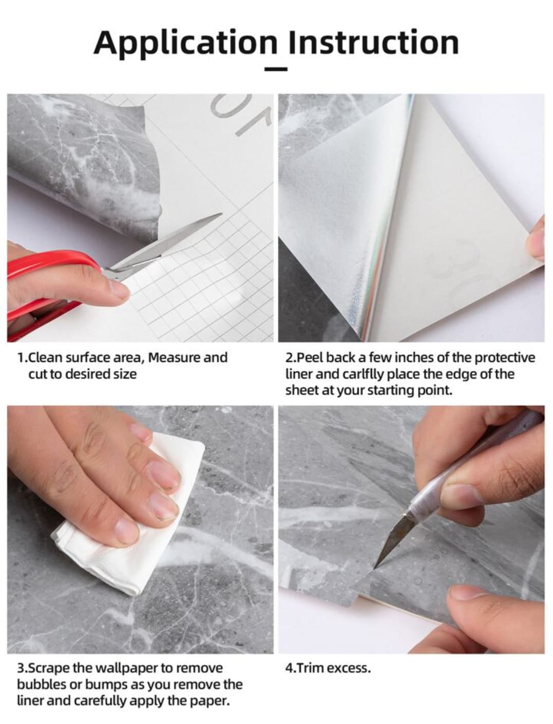 White Marble Sheet Sticker