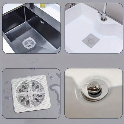 (pack Of 10) Multifunctional Net Sticker Drainer Net For Bathroom - Kitchen Etc