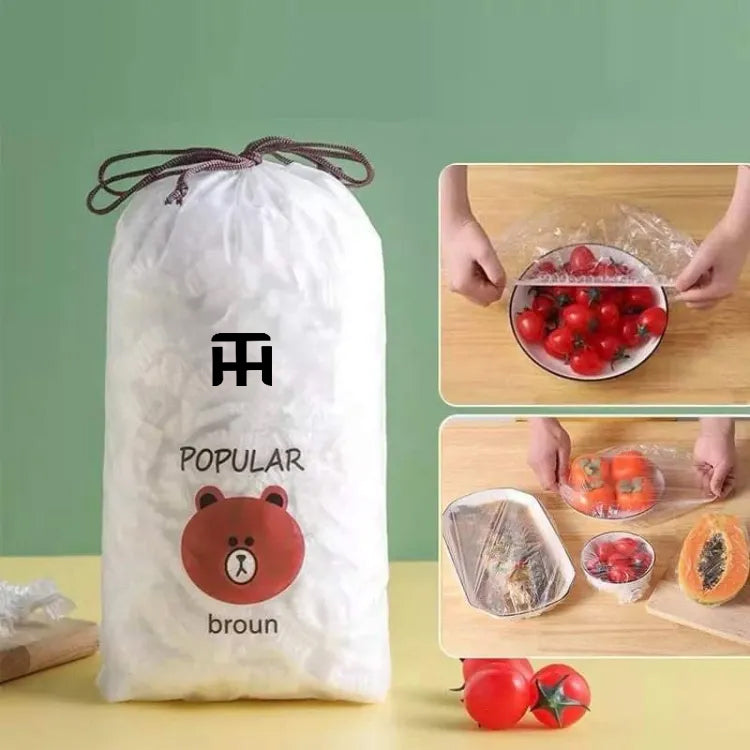 Disposable Food Cover Plastic Wrap (100 PCS)