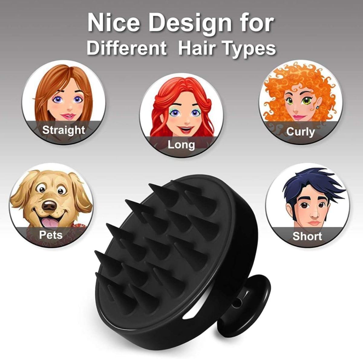 Scalp Hair Scrubber With Soft Bristles For All Type Of Hairs