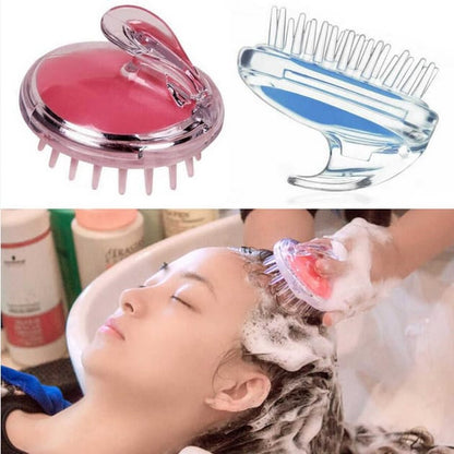 Hair Wash Brush & Scalp Massage Comb – Anti-Dandruff Haircare Brush with Soft Silicone Bristles