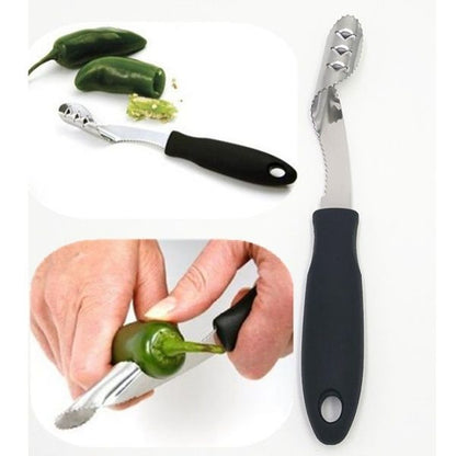 Steel Pepper Corer & Vegetable Slicer