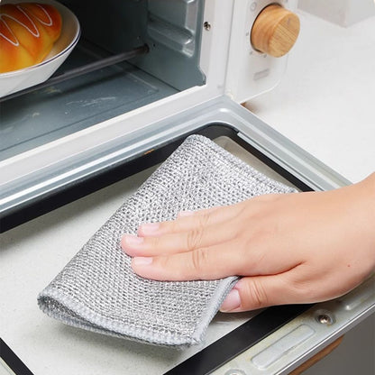 Pack of 4 Kitchen Steel Mesh Wire Dish Washer Cleaning Cloth
