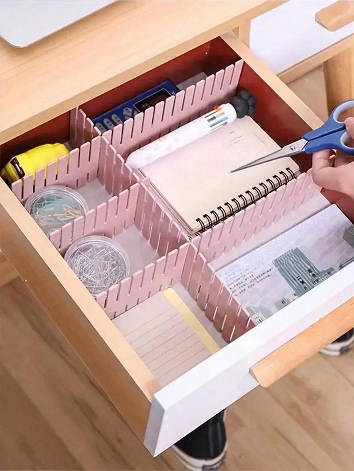 Pack Of 4 Plastic Drawer Dividers DIY Adjustable Partition Boards