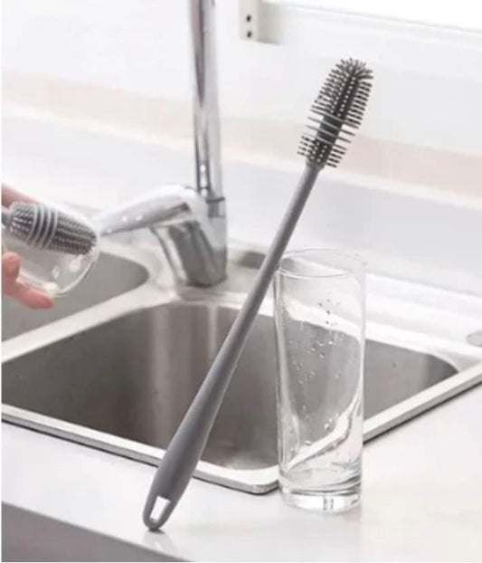 Silicone Bottle Cleaning Brush With Long Handler Milk Bottle Brush