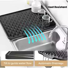 Big Size Silicone Sink Mat – Heat-Resistant Non-Slip Dish Drying & Drainage Mat