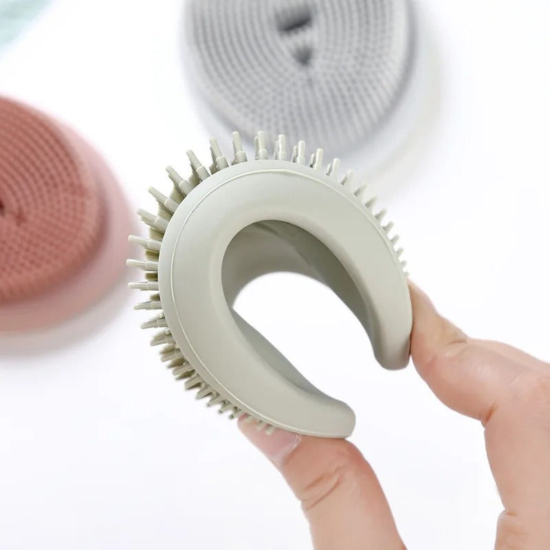 2 in 1 Silicone Soap Holder Double Sided Flexible Multifunctional Bathroom Kitchen Soap