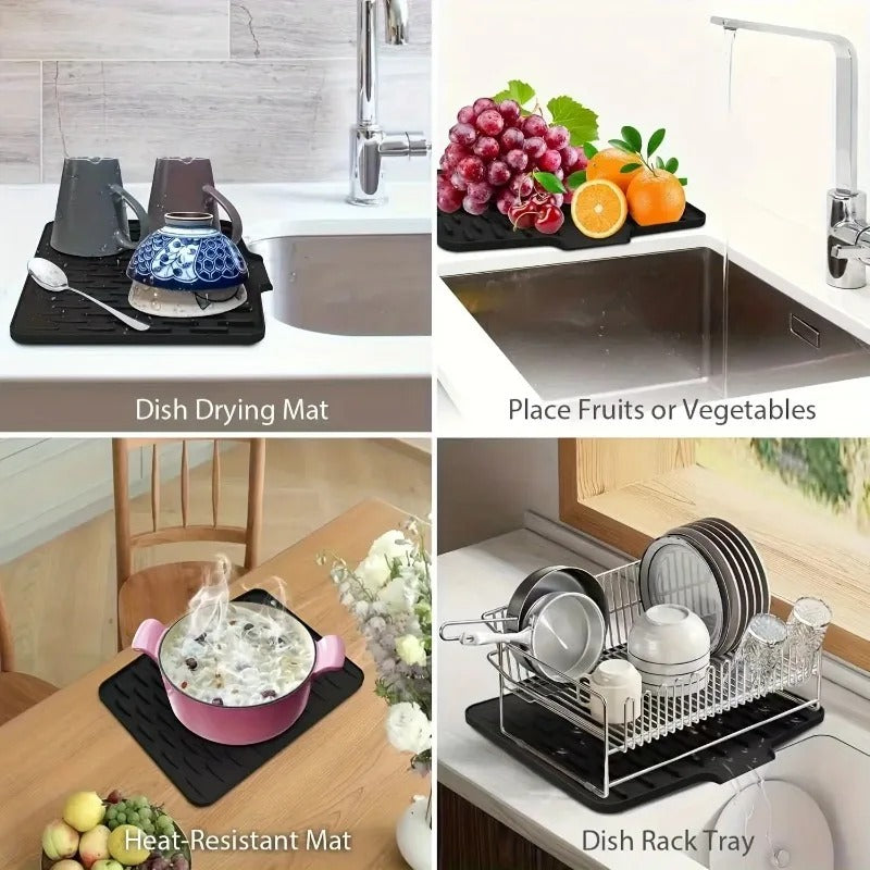 Big Size Silicone Sink Mat – Heat-Resistant Non-Slip Dish Drying & Drainage Mat