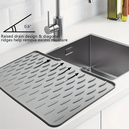 Big Size Silicone Sink Mat – Heat-Resistant Non-Slip Dish Drying & Drainage Mat